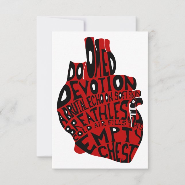 empty chest : anatomical heart invitation (Front)