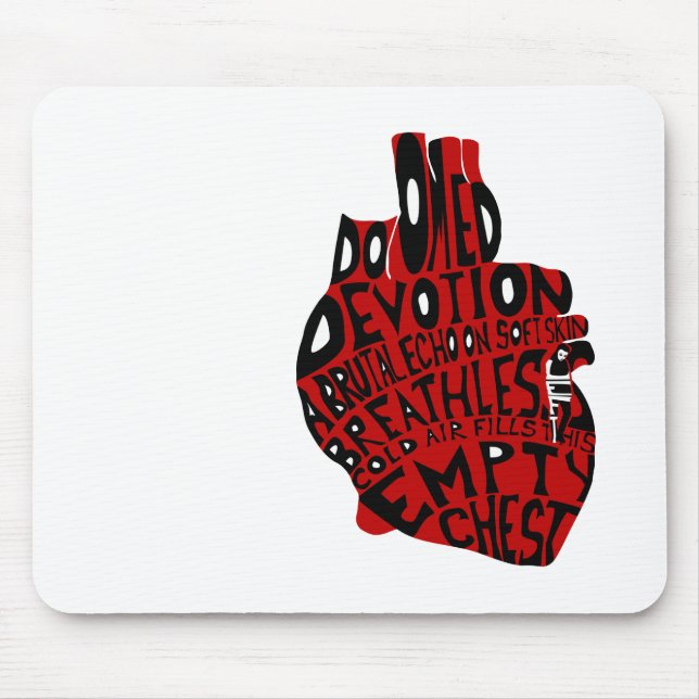 empty chest : anatomical heart mouse pad (Front)