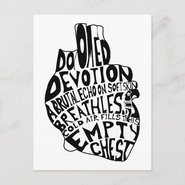 empty chest : anatomical heart postcard (Front)