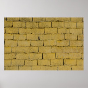 Empty concrete brick wall poster