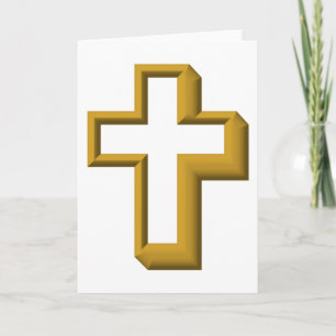 Empty cross holiday card
