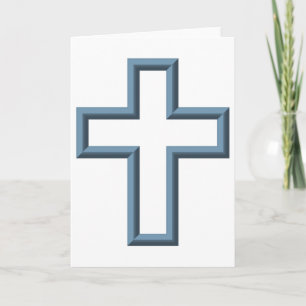 Empty cross holiday card