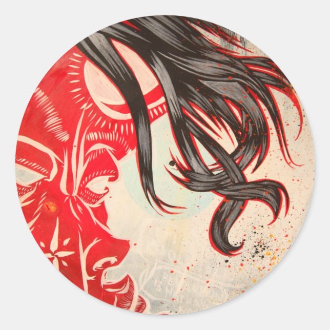 Empty Cup of Revolution Classic Round Sticker (Front)