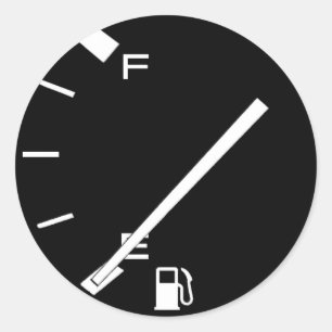 Empty Gas Tank Classic Round Sticker