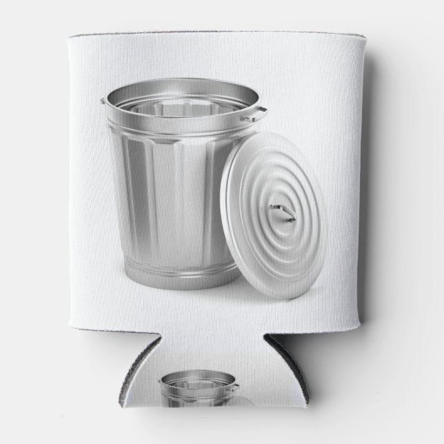 Empty metal trash can can cooler (Front)