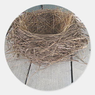 Empty nest classic round sticker