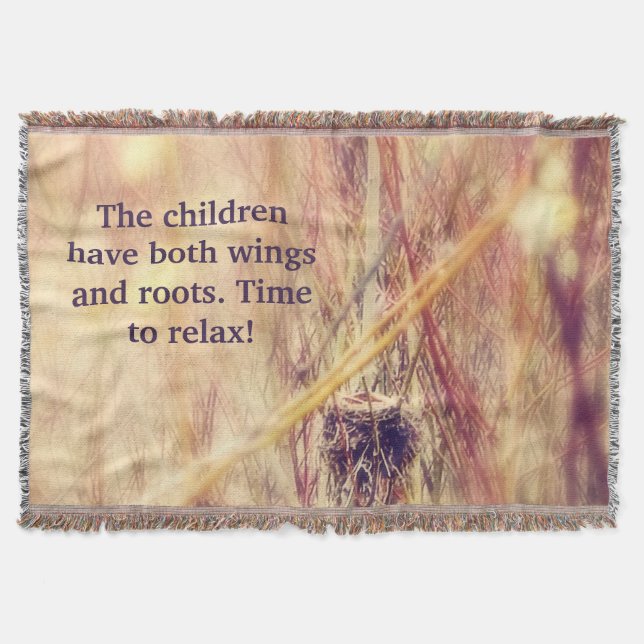 Empty Nest Encouragement Throw Blanket (Front)