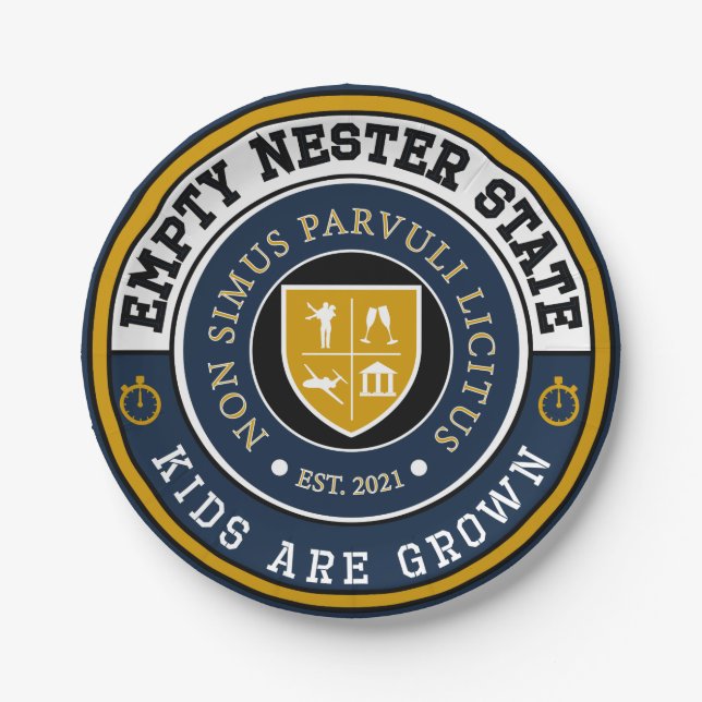 Empty Nester - Kids Are Grown Paper Plates (Front)