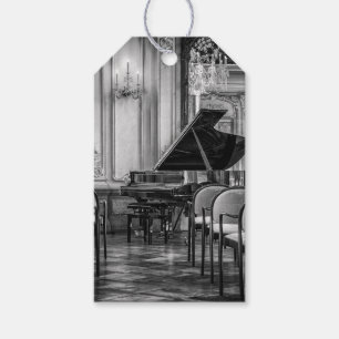 Empty Notes Black and White Music Photograph Gift Tags