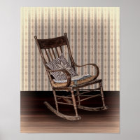 Empty Old Vintage Rocking Chair