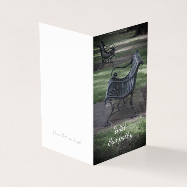 Empty Park Bench Sympathy Card (Outside)