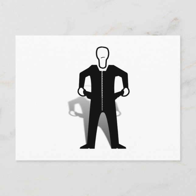 Empty Pockets Silhouette Postcard (Front)