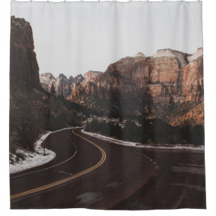 EMPTY ROAD SHOWER CURTAIN