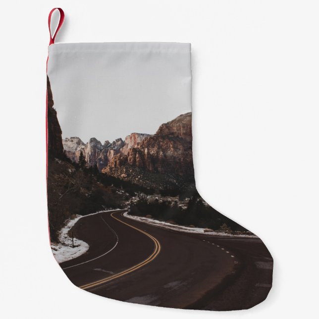 EMPTY ROAD SMALL CHRISTMAS STOCKING (Front)