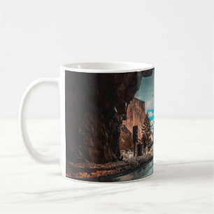 EMPTY ROAD TUNNEL LEADING TO MOUNTAINS COFFEE MUG
