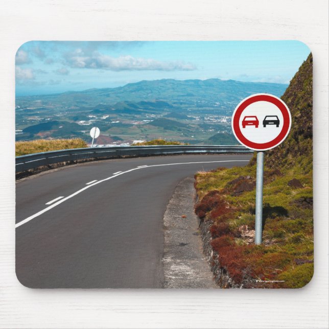 Empty road with turn mouse pad (Front)