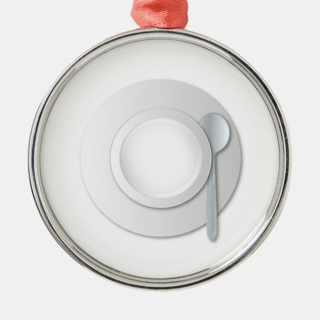 Empty Soup Bowl Metal Ornament (Front)