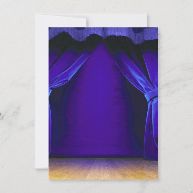 Empty Stage With Curtains Invitation (Front)