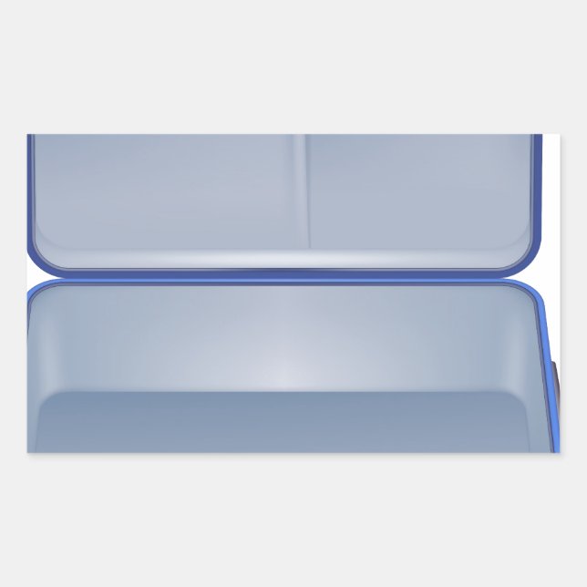 Empty suitcase illustration rectangular sticker (Front)