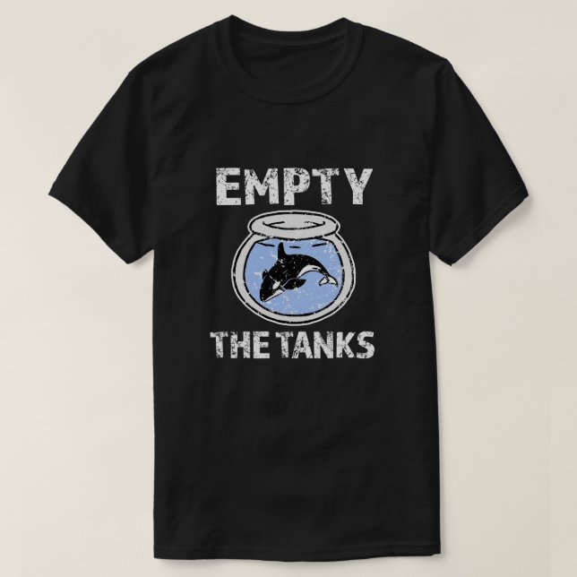 Empty the Tanks - Free the Orca Whales Shirt (Design Front)