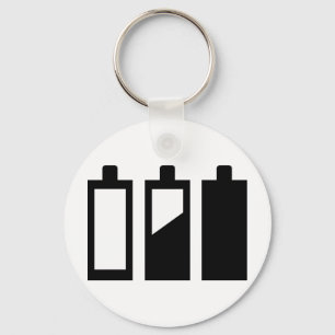 empty to full batteries key ring