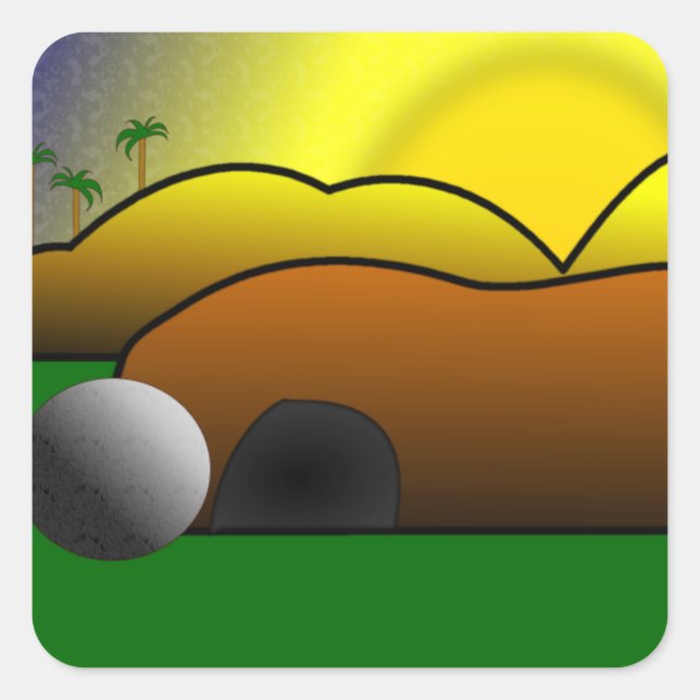 Empty Tomb Square Sticker (Front)