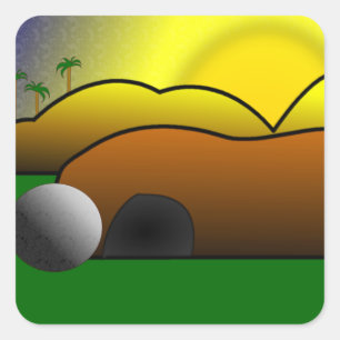 Empty Tomb Square Sticker