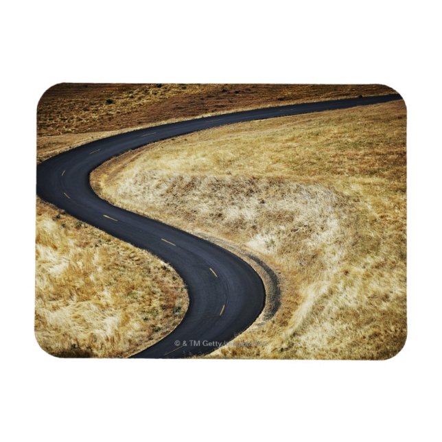 Empty winding paved road magnet (Horizontal)