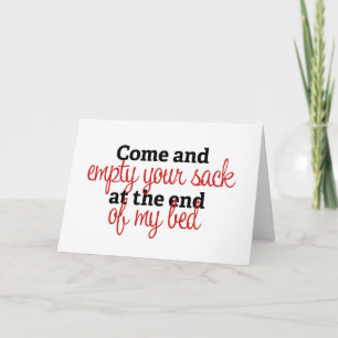 Empty your sack - rude Christmas card