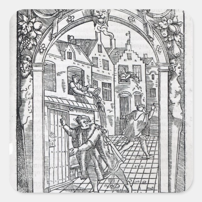 Emptying the Chamber Pots Square Sticker (Front)