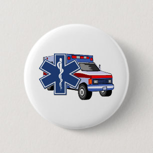 EMS Ambulance 6 Cm Round Badge