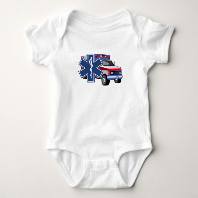 EMS Ambulance Baby Bodysuit (Front)