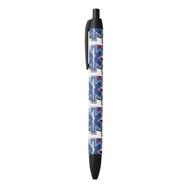 EMS Ambulance Black Ink Pen (Top (Vertical))