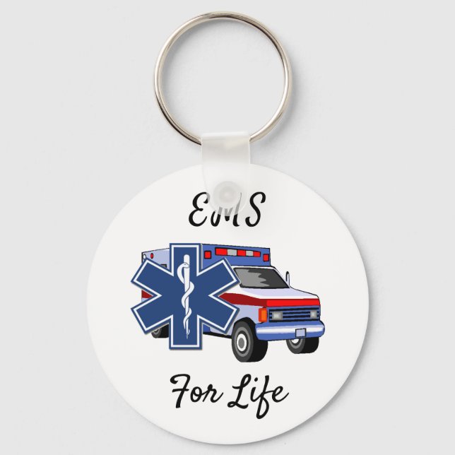 EMS Ambulance For Life Key Ring (Front)