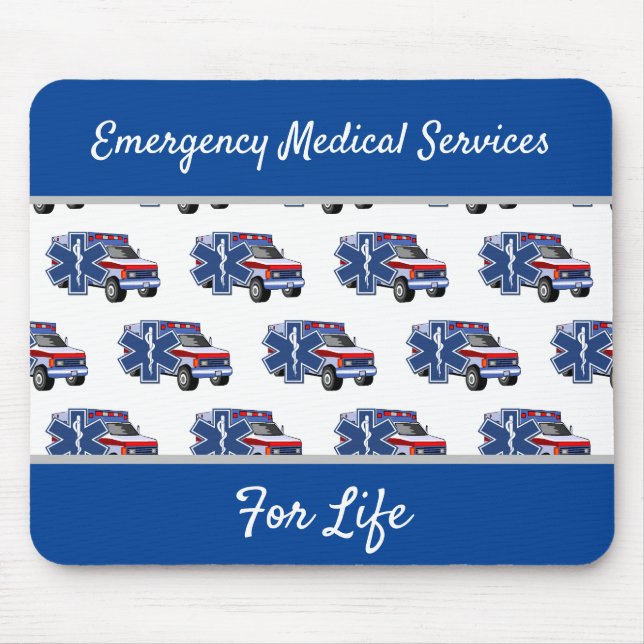 EMS Ambulance For Life     Mouse Pad (Front)