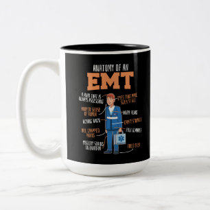 EMS Emergency Anatomy Of An EMT Two-Tone Coffee Mug