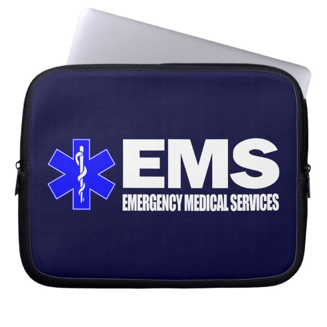 EMS -Emergency Medical Services Laptop Sleeve (Front)
