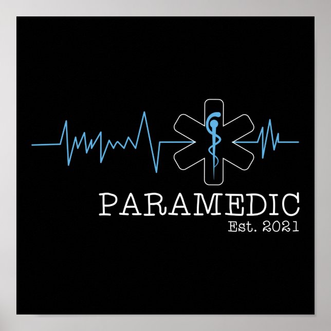EMS Emergency Paramedic Est. 2021 Student Poster (Front)