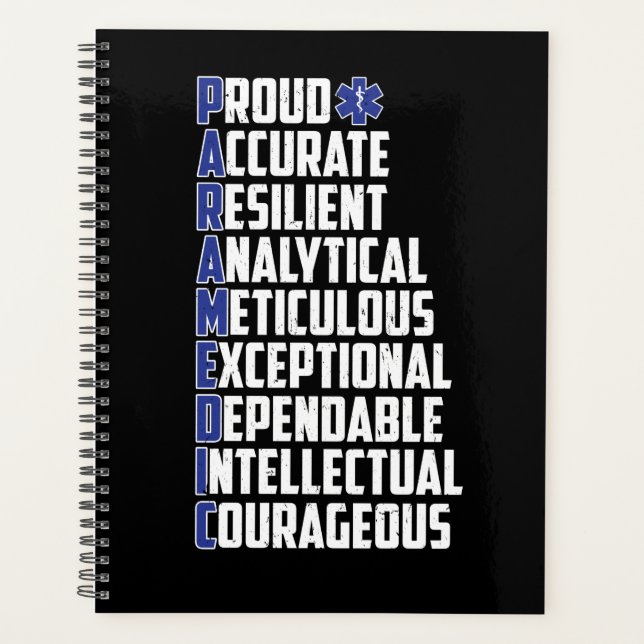 EMS Emergency Paramedic Word Cloud Planner (Front)