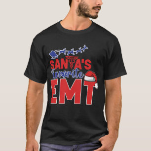EMS Emergency Santa's Favourite EMT Christmas T-Shirt