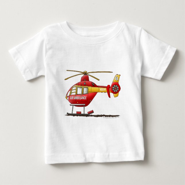 EMS EMT Rescue Medical Helicopter Ambulance Baby T-Shirt (Front)