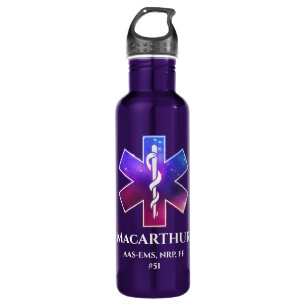 EMS Logo - "Cosmic Star of Life" 710 Ml Water Bottle