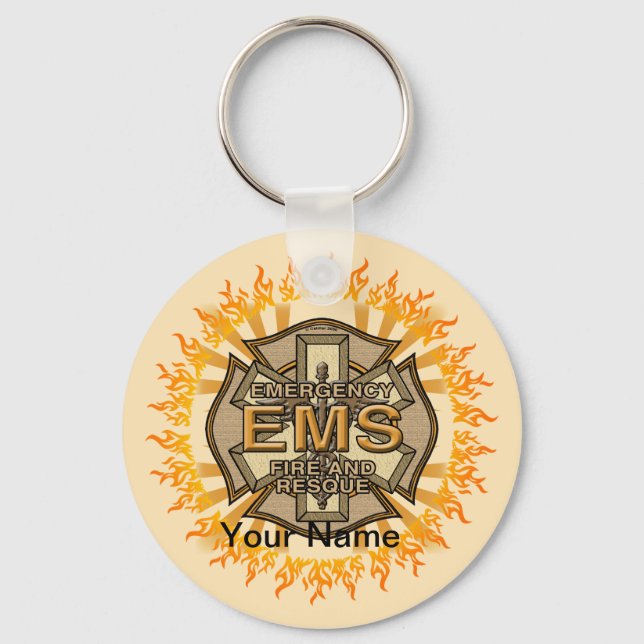 EMS Maltese Cross keychain (Front)