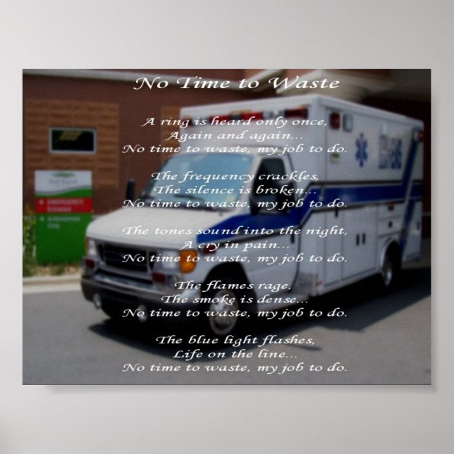 EMS-No Time to Waste Poster (Front)