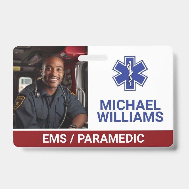 EMS | Paramedic Worker ID Badge (Front)