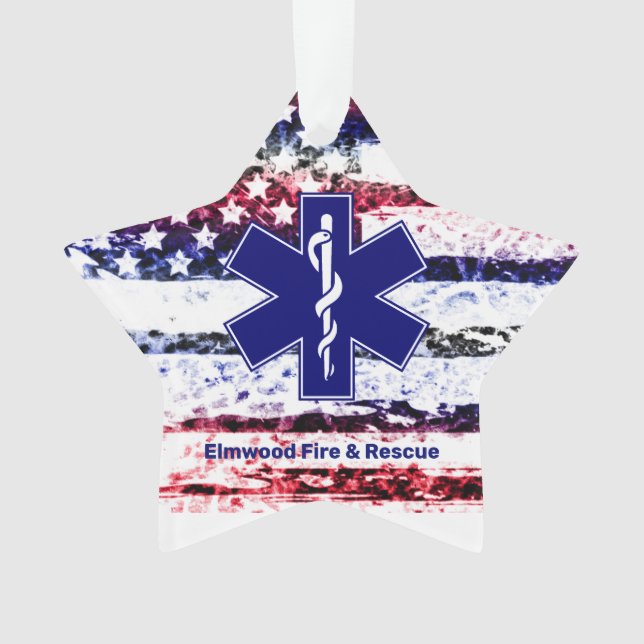 EMS Star Life Logo Ornament (Front)