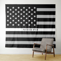 EMS Thin White Line American Flag Monogram