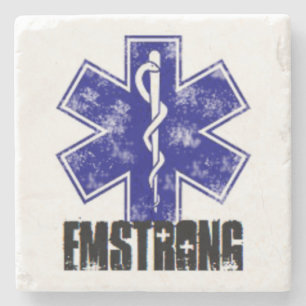 EMSTRONG (logo only) Stone Coaster