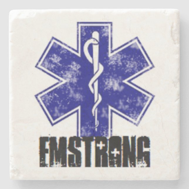EMSTRONG (logo only) Stone Coaster (Front)