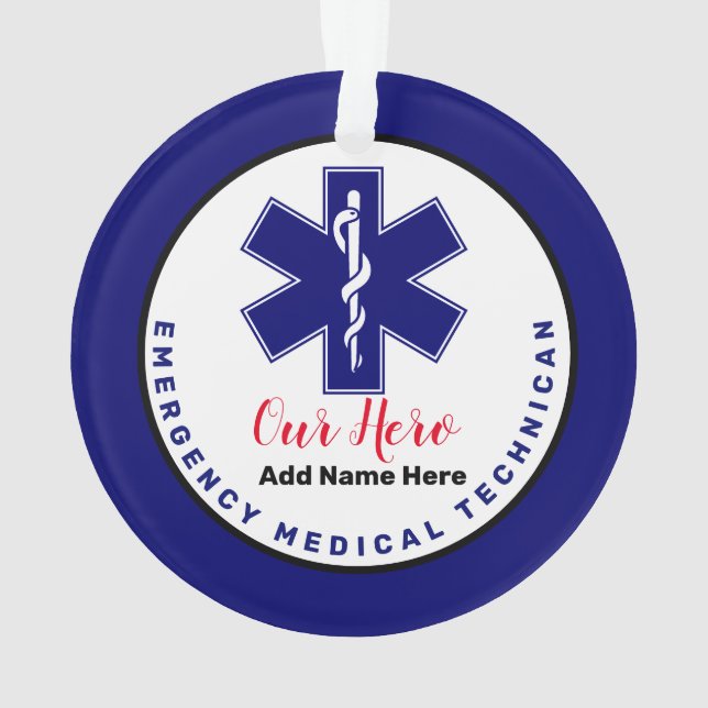 EMT Christmas Gifts Ornament (Back)